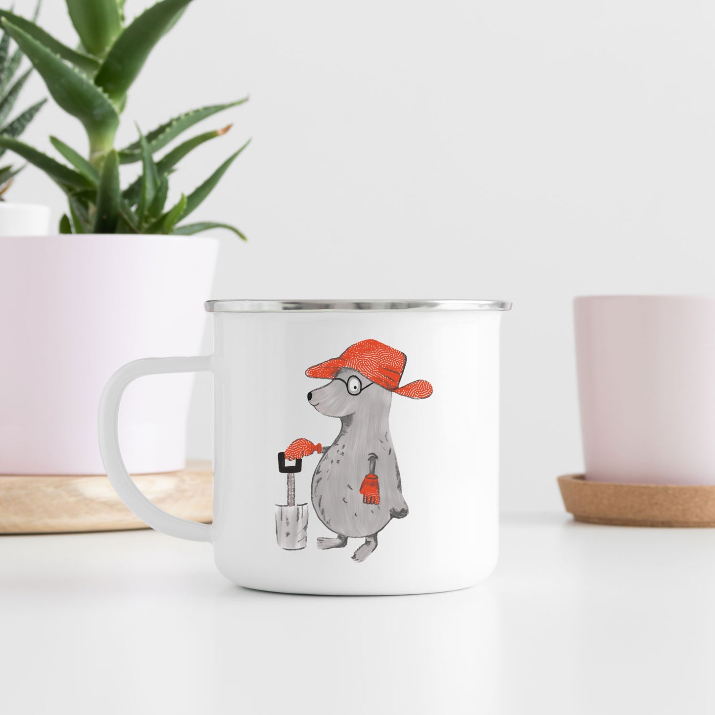 Mole enamel mug